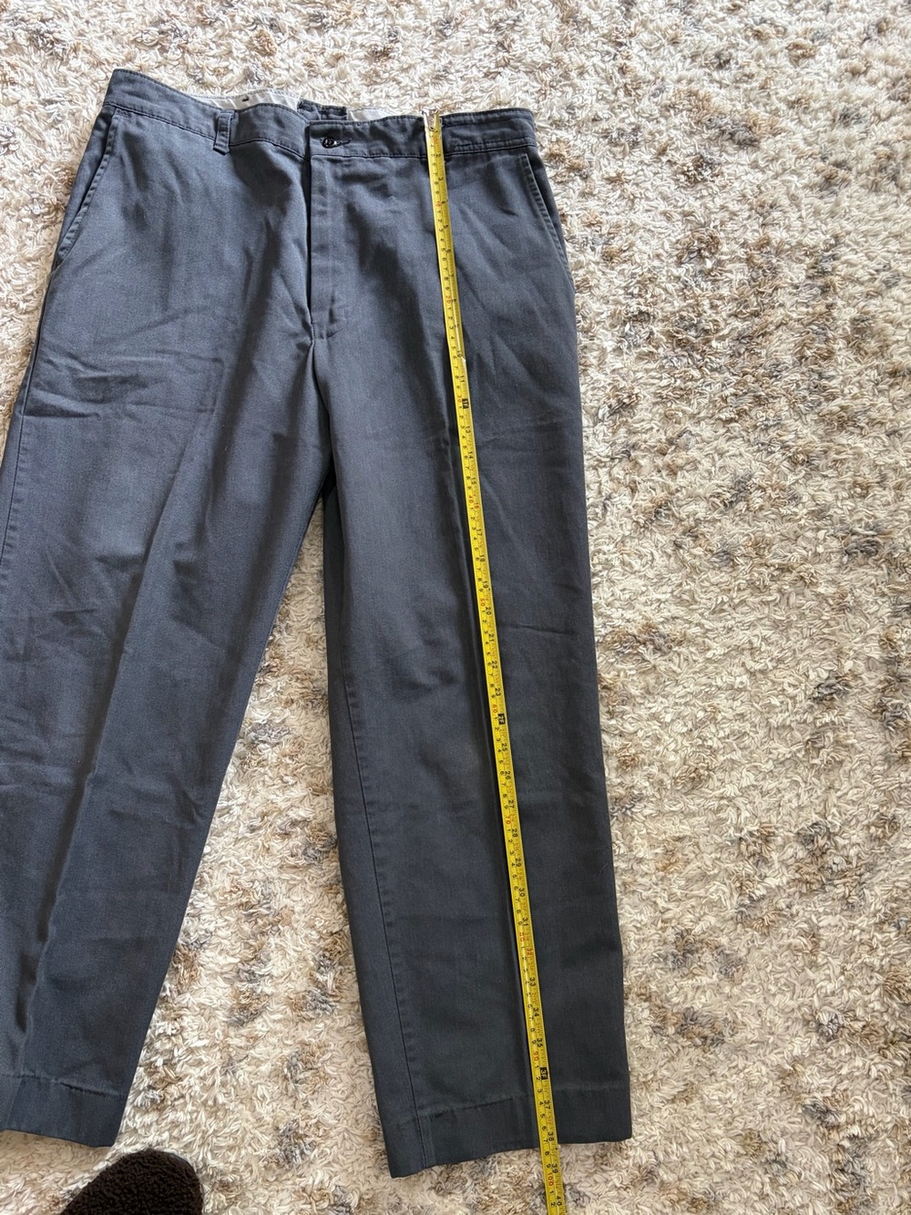 Men's Dark Gray Straight-Leg Chinos 36 x 28 - Picture 2 of 6